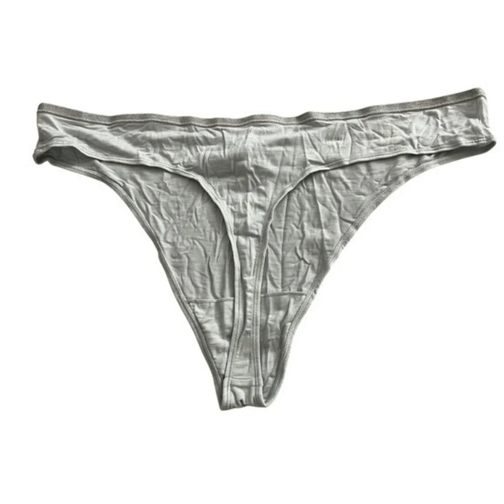 NWT allbirds Trino Thong Underwear Panties XXXL Peppercorn Wool Blend‎